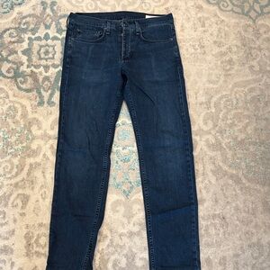 Rag & Bone Indigo Slim Button Fly Jeans